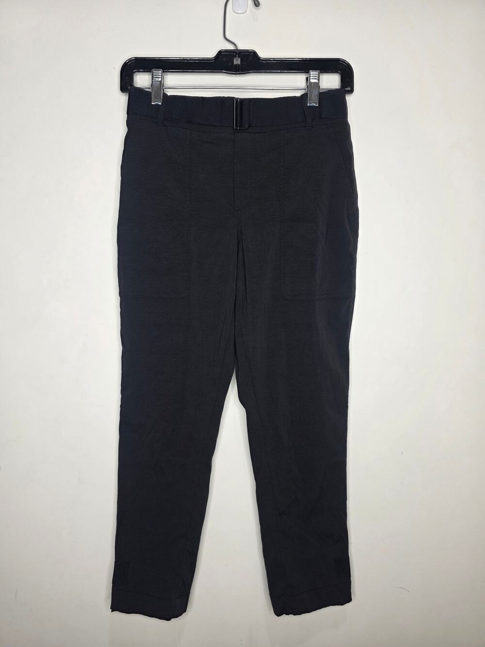 Athleta black trekkie pants with zipper adjusters at bottom of leg - 2P 2 petite